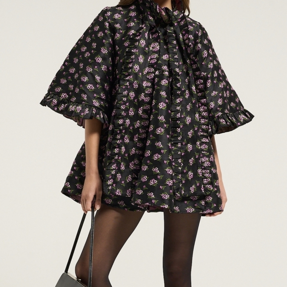 NWT Sister Jane Red Jacquard Pussybow Canopy Dress - Picture 5 of 5